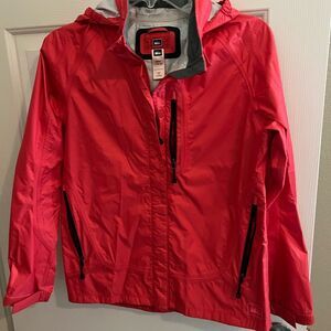 Girls REI red raincoat, size 14-16